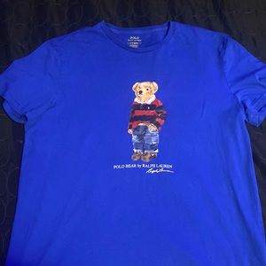 Blue polo bear shirt